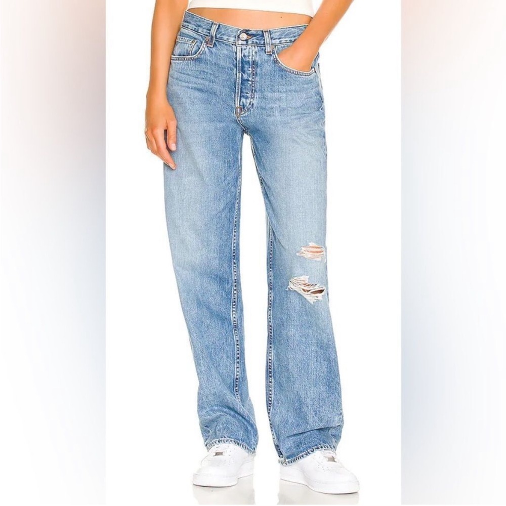 NWT GRLFRND Bella Low Rise Boyfriend in West Village Wash